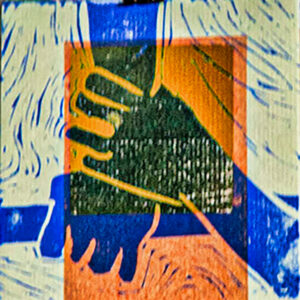 innerlijke beelden jeanine bousie i will hold you afgekeurde lino 14x15cm op chinees papier