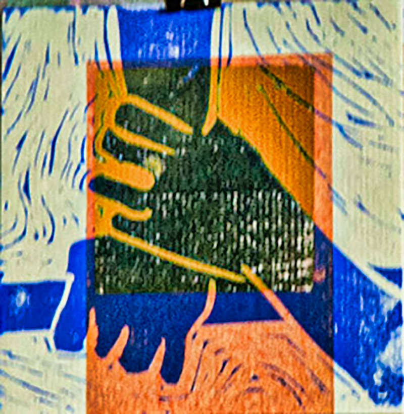 innerlijke beelden jeanine bousie i will hold you afgekeurde lino 14x15cm op chinees papier